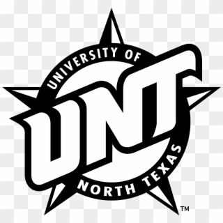 Unt Mean Green Logo Black And White - University Of North Texas Clipart