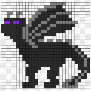 Minecraft Ender Dragon Perler Bead Pattern - Minecraft Dragon Pixel Art Clipart