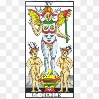Carta Tarot Arcano El Diablo - Diablo Tarot Clipart