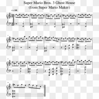 Super Mario Bros - Narcotic Piano Sheet Clipart