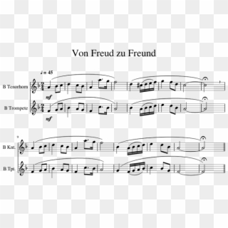 Von Freud Zu Freund Piano Tutorial - Sheet Music Clipart