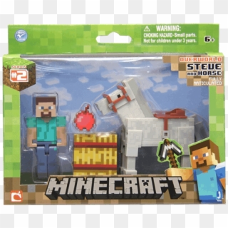 Statues And Figurines - Minecraft Steve And Horse Clipart
