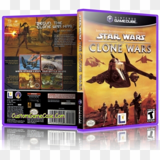 Star Wars The Clone Wars Front Cover Gamecube Box Art - Star Wars Clone Wars Gamecube Clipart