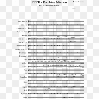 Bombing Mission Sheet Music Composed By Nobuo Uematsu - Ff7 Bombing Mission Flute Clipart