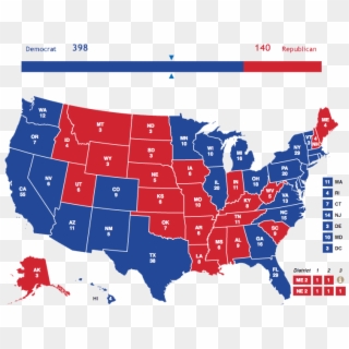 Map Of Us 2016 Election Clipart