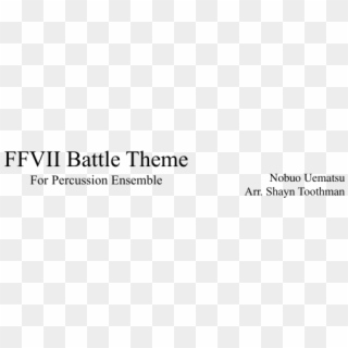 Ffvii Battle Theme Sheet Music Composed By Nobuo Uematsu - Parallel Clipart