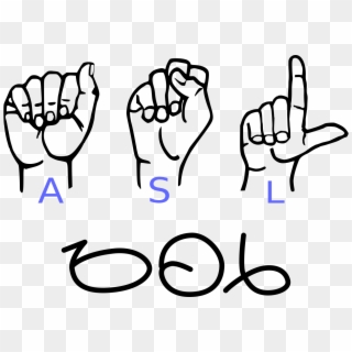 File - Asl Name - Svg - Asl Identified As A Language Clipart