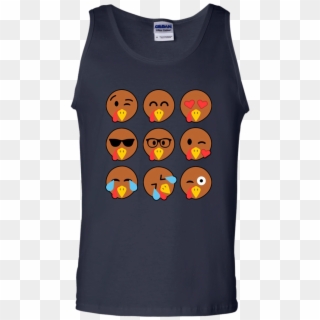 Turkey Emojis Thanksgiving Tshirt G220 Gildan 100% - Pumpkin Clipart