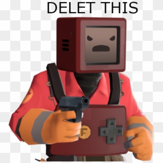 Delet This Team Fortress 2 Orange Technology Cartoon - Delet This Meme Tf2 Clipart