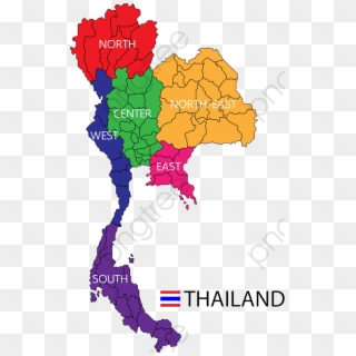 Thailand Map Png - Thailand Map Grey Clipart