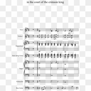 In The Court Of The Crimson King Sheet Music 1 Of 6 - Sheet Music Clipart