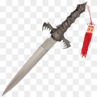 Silver Dragon Dagger Clipart