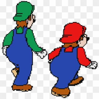 Mario And Luigi Walking Meme Clipart