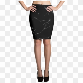 Black Marble Pencil Skirt - Skirt Clipart
