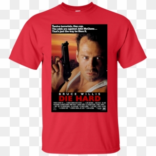 Die Hard Movie Poster T-shirt , Png Download - Bruce Willis White House Clipart