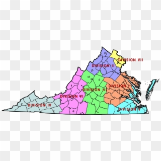 Virginia State Police Division Map - District In Virginia Clipart