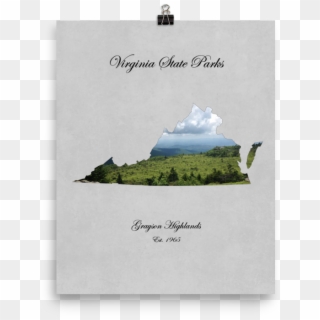 Grayson Higlands State Park Virginia Map Cut-out - Poster Clipart