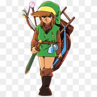 Link And His Items From The Legend Of Zelda - Legend Of Zelda Nes Link Clipart