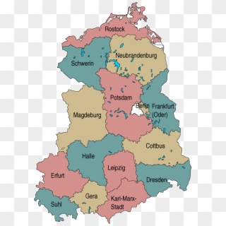 Ddr Verwaltung2 - Germany Map Clipart