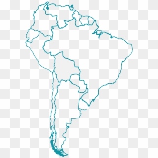 Localizar Representante - Map Of South America Clipart