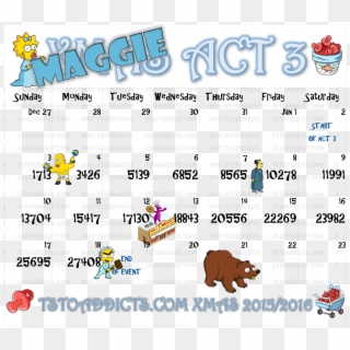 Act Three Calendar Xmas Clipart