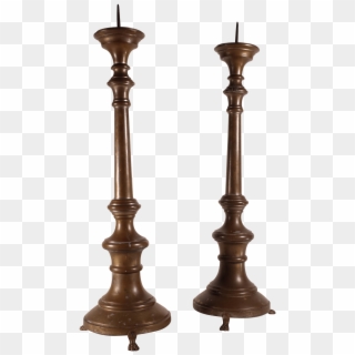 Pair Of Brass Prickets - Antique Clipart