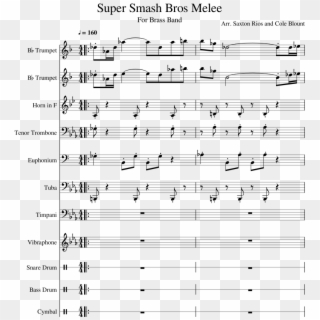Super Smash Bros Melee Sheet Music Composed By Arr - Battle Against A True Hero On Trombone Clipart