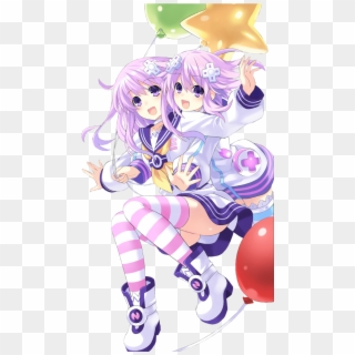 Nepgear And Neptune Render By Jessymoonn , Png Download - Cartoon Clipart