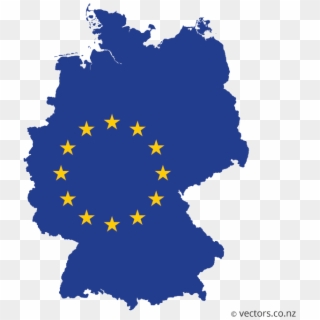 Eu Flag Vector Map Of Germany - Sanssouci Palace On A Map Clipart