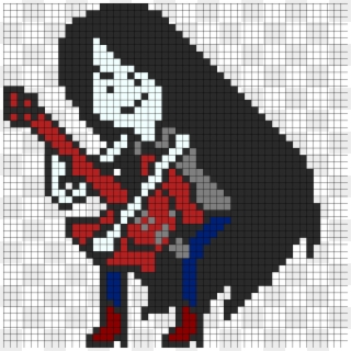 Marceline From Adventure Time Perler Bead Pattern / - Creative Arts Clipart