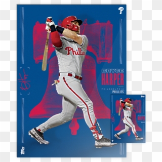 Bryce Harper's Phillies Debut Comes Via Topps Baseball - Bryce Harper Baseball Card Phillies Clipart