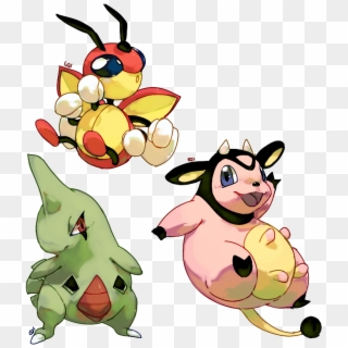 Larvitar, Miltank, And Ledian , Png Download - Cartoon Clipart