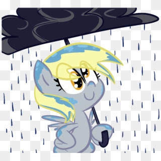 Derpy Hooves Rarity Applejack Pony Cartoon Yellow Mammal - Ponies In The Rain Clip Art - Png Download
