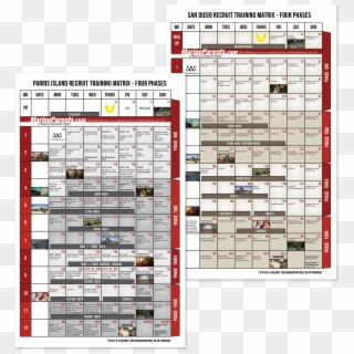 Matrices - Marine Boot Camp Schedule 2019 Clipart