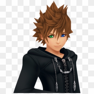 Switches Roxas' Hair And Eyes With Yuna's - Roxas Kingdom Hearts Transparent Clipart
