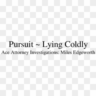 Pursuit ~ Lying Coldly Sheet Music 1 Of 33 Pages - Parallel Clipart