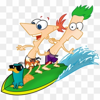 Phineas Clip Art - Phineas Y Ferb Surf - Png Download