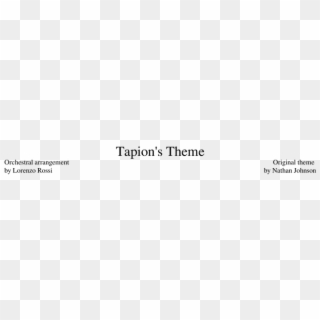 Tapion's Theme Sheet Music For Flute, Clarinet, Piano, - Il Mondo Che Vorrei Pausini Spartito Pdf Clipart