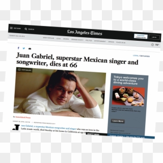 Nota De La Muerte De Juan Gabriel Sitio Web Los Angeles - Website Clipart
