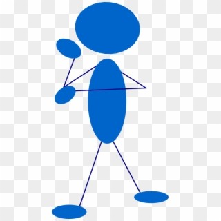 Figure Person Blue Stick Free Photo From - Person Thinking Clip Art - Png Download