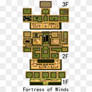Legend Of Zelda, The - Minish Cap Fortress Of Winds Map Clipart