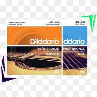 Corda De Violão - D Addario Acoustic Strings 10 50 Clipart