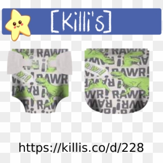 [killis] Diaper Theme > Rawr T-rex Dinosaur - Pattern Clipart