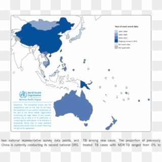Year Of Most Recent Data On Tb Drug Resistance By Country, - Western Pacific Region Clipart