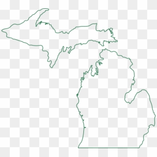 Michigan Map Clip - Map - Png Download
