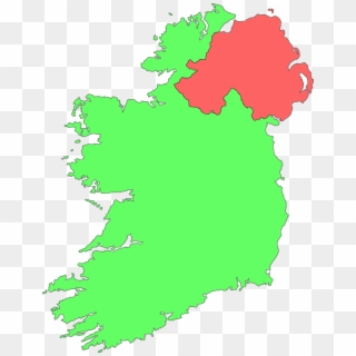 Ireland Country Green Map Northern Ireland Red - Leitrim On Map Of Ireland Clipart