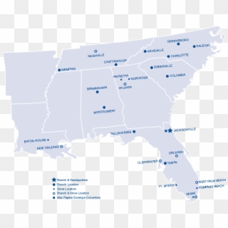 States Are In The Deep South Clipart