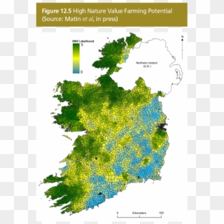 High Nature Value Farming Potential - Irish Civil War Map Clipart