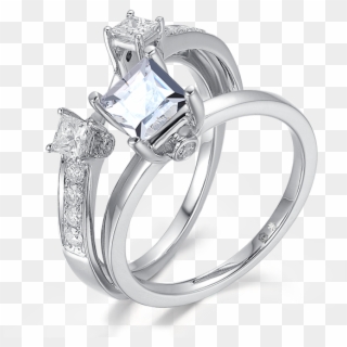 Princess-cut Three Stone Versatile Vintage Engagement - Pre-engagement Ring Clipart