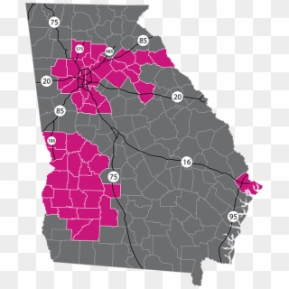 2018 Coverage Area Map - Georgia Clipart